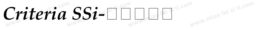 Criteria SSi字体转换